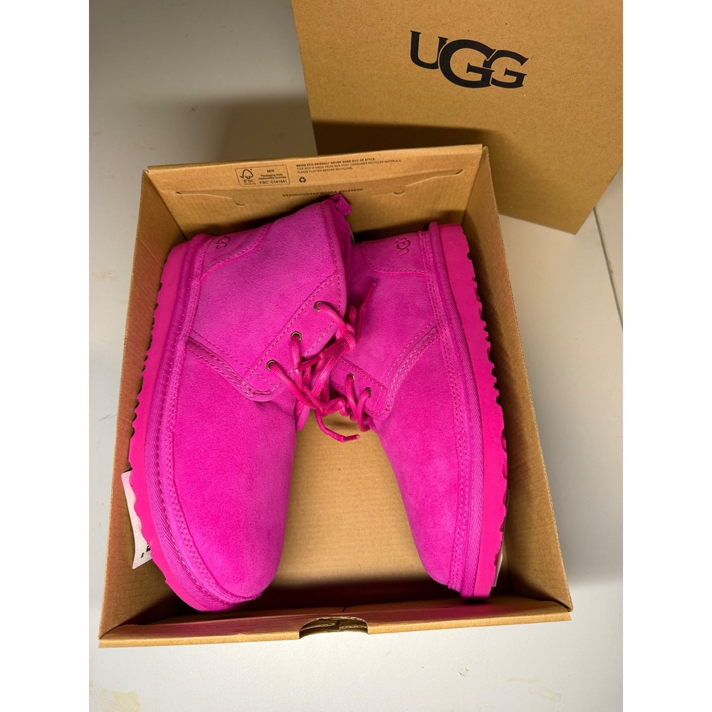 UGG Neumel II Wild Cherry Pink Suede Lace Up Boots 1017320K Size 6